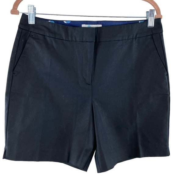 Boden Women’s Black Richmond 6” Zip Front Shorts Sz 8 - Picture 1 of 9